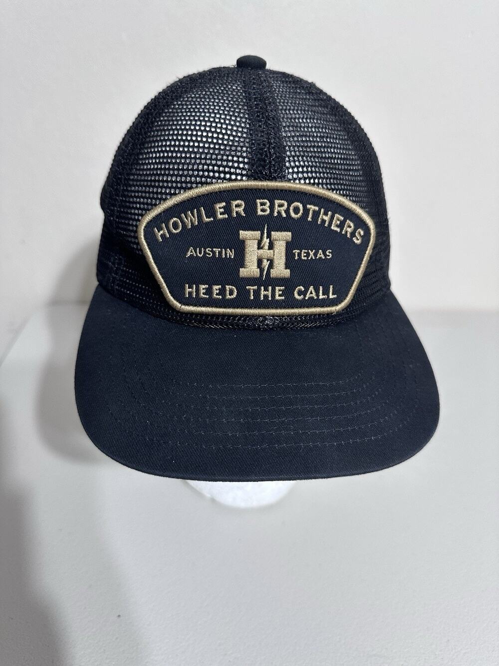 Howler Bros Brothers Black Austin Texas Trucker Rope Mesh Snapback Hat